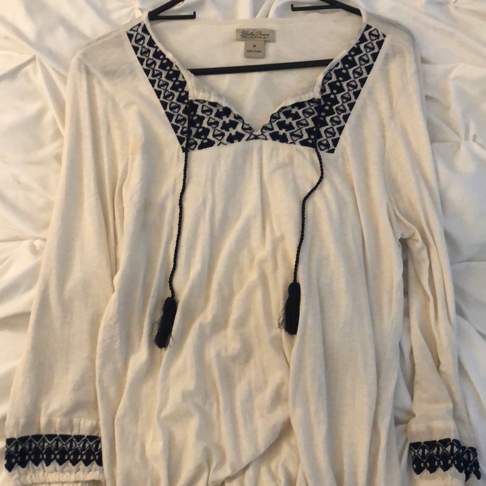 Lucky Brand décorative peasant top